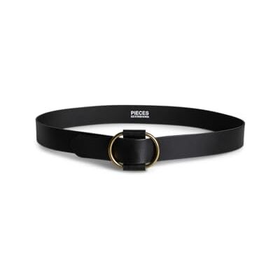 PIECES PCPILJA Cinturón de piel para mujer, color negro, 85 PIECES PCPILJA Cinturón de piel para mujer, color negro, 85