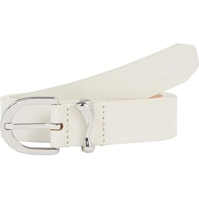 Calvin Round Mono Pl Rev LTHR Belt 30MM, Cinturones Mujer, Dk Ecru, 135 Calvin Round Mono Pl Rev LTHR Belt 30MM, Cinturones Mujer, Dk Ecru, 135