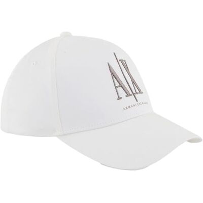 Giorgio Armani Gorra de béisbol con Visera Curvada en Contraste Frontal con Logotipo, Color Blanco Roto, Blanco Crudo, Talla única Giorgio Armani Gorra de béisbol con Visera Curvada en Contraste Frontal con Logotipo, Color Blanco Roto, Blanco Crudo, Talla única