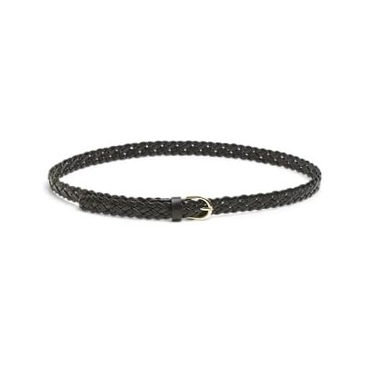 PIECES Pcavery Leather Braided Slim Belt Noos, Cinturón para Mujer, Negro (Black), 95 cm PIECES Pcavery Leather Braided Slim Belt Noos, Cinturón para Mujer, Negro (Black), 95 cm