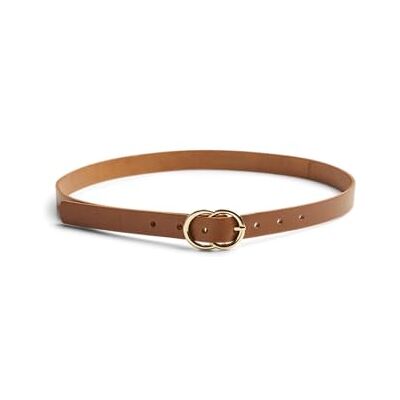 PIECES Pcnisia Leather Jeans Belt Cinturón de Cuero, Coñac/Detalle: Dorado Trim, 90 cm Mujeres PIECES Pcnisia Leather Jeans Belt Cinturón de Cuero, Coñac/Detalle: Dorado Trim, 90 cm Mujeres