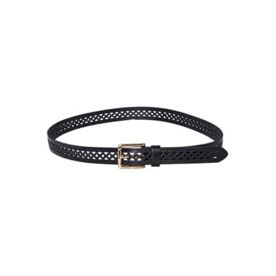 PIECES PCJASMIN CUTOUT LEATHER JEANS BELT, Cinturón Mujer, Black, 80 PIECES PCJASMIN CUTOUT LEATHER JEANS BELT, Cinturón Mujer, Black, 80