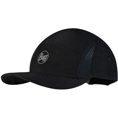 Buff ® Gorra 5 Panel Go Flexible, UPF50, Ajustable, Sostenible, Ligera, Correr, Materiales reciclados, Comoda, Hombre Mujer S/M Negro Buff ® Gorra 5 Panel Go Flexible, UPF50, Ajustable, Sostenible, Ligera, Correr, Materiales reciclados, Comoda, Hombre Mujer S/M Negro