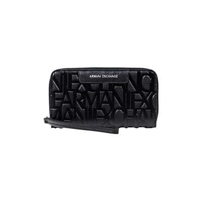 Giorgio Armani Women's Essential Liz, Pebble, Logo Embossed Accessory-Travel Wallet, Black, Negro, Talla única Giorgio Armani Women's Essential Liz, Pebble, Logo Embossed Accessory-Travel Wallet, Black, Negro, Talla única