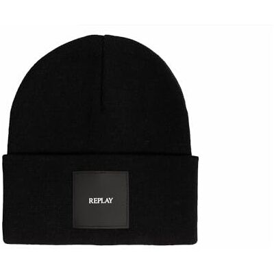 Replay Gorro de Invierno Unisex Mujer Hombre, Negro (Black 098), Talla única Replay Gorro de Invierno Unisex Mujer Hombre, Negro (Black 098), Talla única