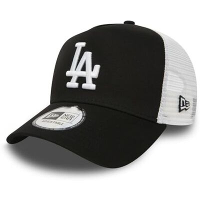 New Era Los Angeles Dodgers Frame Adjustable Trucker Cap Clean Black/White One-Size New Era Los Angeles Dodgers Frame Adjustable Trucker Cap Clean Black/White One-Size