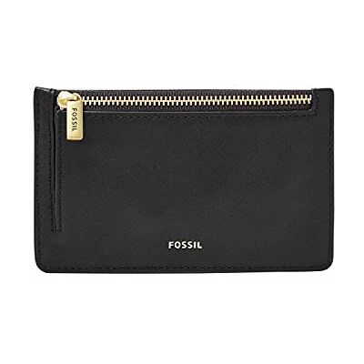 Fossil Logan Funda de Piel con Cremallera para Mujer, con Llavero, Color Negro, Talla única Fossil Logan Funda de Piel con Cremallera para Mujer, con Llavero, Color Negro, Talla única