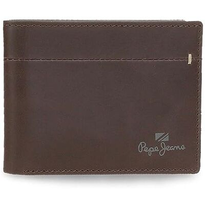 Pepe Jeans Staple Cartera Horizontal con Monedero Marrón 11,5x8x1 cms Piel Pepe Jeans Staple Cartera Horizontal con Monedero Marrón 11,5x8x1 cms Piel