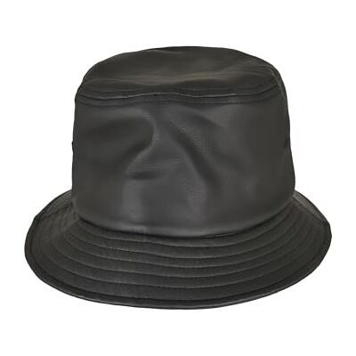 Flexfit Sombrero Unisex de Piel sintética, Color Negro, Talla única, Negro, Talla única Flexfit Sombrero Unisex de Piel sintética, Color Negro, Talla única, Negro, Talla única