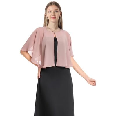 Hotshawl Chales y capelets suaves de gasa para vestido de noche, boda, capa de chal, accesorios para mujer estilo años 20, Rosa (Blush), Talla única Hotshawl Chales y capelets suaves de gasa para vestido de noche, boda, capa de chal, accesorios para mujer estilo años 20, Rosa (Blush), Talla única