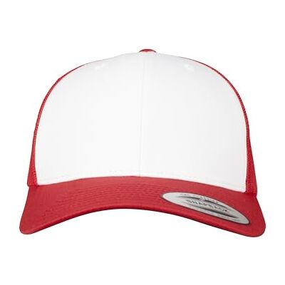 Flexfit Retro Trucker Colored Front, Gorra Unisex Adulto, Red/wht, Talla Única Flexfit Retro Trucker Colored Front, Gorra Unisex Adulto, Red/wht, Talla Única