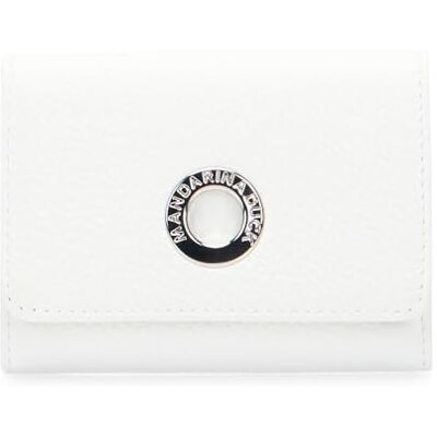 Mandarina Duck Mellow Leather Wallet, Accesorio de Viaje-Billetera Mujeres, Blanco, Talla única Mandarina Duck Mellow Leather Wallet, Accesorio de Viaje-Billetera Mujeres, Blanco, Talla única