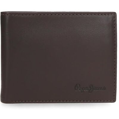 Pepe Jeans Luton Cartera Horizontal con Billetera Extraible Marrón 11x8,5x1 cms Piel by Joumma Bags Pepe Jeans Luton Cartera Horizontal con Billetera Extraible Marrón 11x8,5x1 cms Piel by Joumma Bags