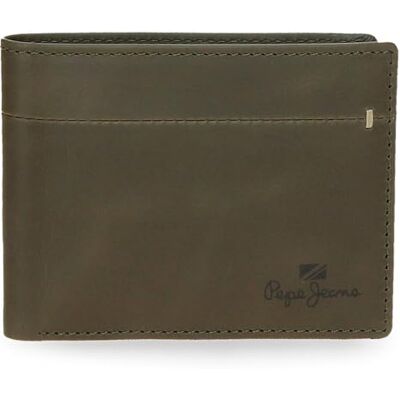 Pepe Jeans Staple Cartera Horizontal con Monedero Verde 11,5x8x1 cms Piel by Joumma Bags Pepe Jeans Staple Cartera Horizontal con Monedero Verde 11,5x8x1 cms Piel by Joumma Bags