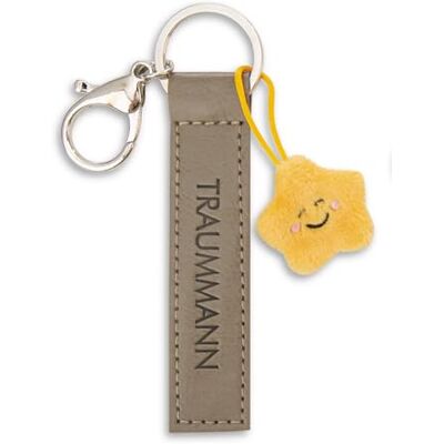 NICI Llavero, pulsera de piel sintética, 10 cm, con estrella, color verde oliva NICI Llavero, pulsera de piel sintética, 10 cm, con estrella, color verde oliva