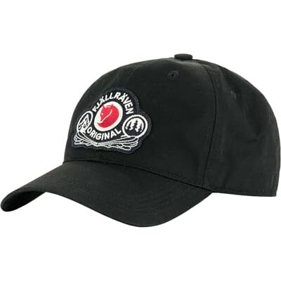 Fjällräven -550 Classic Badge Cap/Classic Badge Cap Hat Unisex Black Tamaño S/M Fjällräven -550 Classic Badge Cap/Classic Badge Cap Hat Unisex Black Tamaño S/M