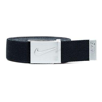Nike Cinturón elástico reversible para hombre, Negro/Gris, talla nica Nike Cinturón elástico reversible para hombre, Negro/Gris, talla nica