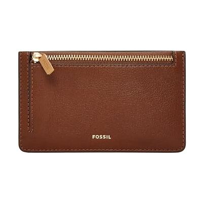 Fossil Logan Funda de Piel con Cremallera para Mujer, con Llavero, Color marrón, Talla única Fossil Logan Funda de Piel con Cremallera para Mujer, con Llavero, Color marrón, Talla única