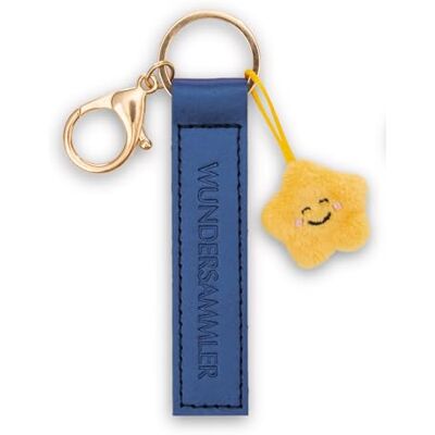 NICI Llavero "Wundersammler" correa de piel sintética azul 10 cm con estrella NICI Llavero "Wundersammler" correa de piel sintética azul 10 cm con estrella