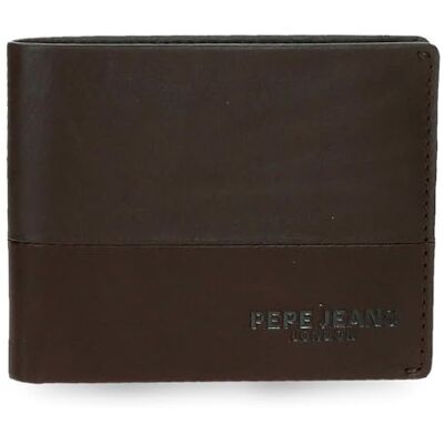 Pepe Jeans Ithaca Cartera Horizontal con Billetera Extraible Marrón 11x8,5x1 cms Piel by Joumma Bags Pepe Jeans Ithaca Cartera Horizontal con Billetera Extraible Marrón 11x8,5x1 cms Piel by Joumma Bags