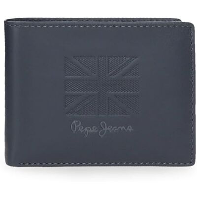 Pepe Jeans Denver Cartera Horizontal con Billetera Extraible Azul 11x8,5x1 cms Piel by Joumma Bags Pepe Jeans Denver Cartera Horizontal con Billetera Extraible Azul 11x8,5x1 cms Piel by Joumma Bags