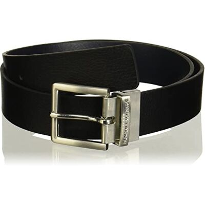 Giorgio Armani Hombre Leather Belt Cinturón Not Applicable, Negro (Black/Navy 43020), 115 (Talla del fabricante: 40) Giorgio Armani Hombre Leather Belt Cinturón Not Applicable, Negro (Black/Navy 43020), 115 (Talla del fabricante: 40)