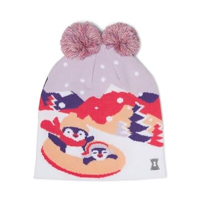 Spyder Gorro Penguin Double Pom, Niña, Multi, XS/S Spyder Gorro Penguin Double Pom, Niña, Multi, XS/S