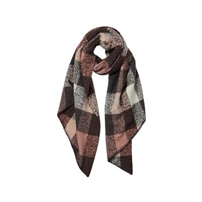PIECES Pcpyron Noos Bc-Bufanda Larga A Cuadros, Fondant de Chocolate, Talla única para Mujer PIECES Pcpyron Noos Bc-Bufanda Larga A Cuadros, Fondant de Chocolate, Talla única para Mujer