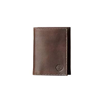 Timberland Mens Leather Trifold Wallet With ID Window Timberland Mens Leather Trifold Wallet With ID Window