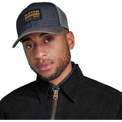 G-STAR Para Hombre Gorra De Rejilla Denim Embro Baseball, Azul (raw denim ), PC G-STAR Para Hombre Gorra De Rejilla Denim Embro Baseball, Azul (raw denim ), PC