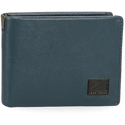 Pepe Jeans Marshal Cartera Horizontal con Monedero Azul 11x8x1 cms Piel Pepe Jeans Marshal Cartera Horizontal con Monedero Azul 11x8x1 cms Piel