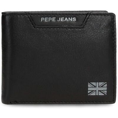 Pepe Jeans Indiana Cartera Horizontal con Billetera Extraible Negro 11x8,5x1 cms Piel by Joumma Bags Pepe Jeans Indiana Cartera Horizontal con Billetera Extraible Negro 11x8,5x1 cms Piel by Joumma Bags