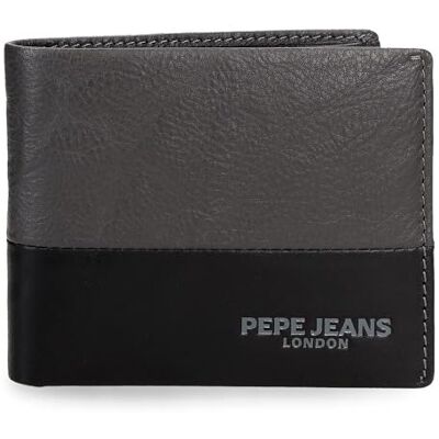 Pepe Jeans Ithaca Cartera Horizontal con Billetera Extraible Gris 11x8,5x1 cms Piel by Joumma Bags Pepe Jeans Ithaca Cartera Horizontal con Billetera Extraible Gris 11x8,5x1 cms Piel by Joumma Bags