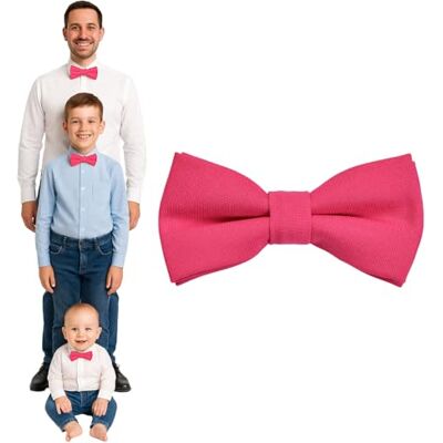 DonDon Pajarita hombre niños o bebés mate, preatada y ajustable en longitud de gabardina de algodón accesorio festivo para bodas, comuniones y celebraciones DonDon Pajarita hombre niños o bebés mate, preatada y ajustable en longitud de gabardina de algodón accesorio festivo para bodas, comuniones y celebraciones