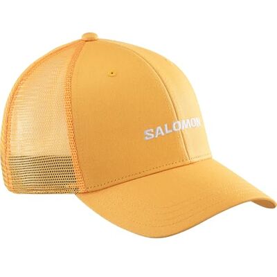 SALOMON , Gorra Trucker, Senderismo, Carrera en Sendero y Caminata, Confort Ligero, Ajustable y Transpirable, Albaricoque Cálido, Unisex SALOMON , Gorra Trucker, Senderismo, Carrera en Sendero y Caminata, Confort Ligero, Ajustable y Transpirable, Albaricoque Cálido, Unisex