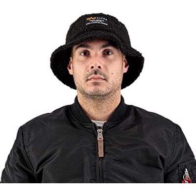 Alpha Teddy Bucket Hat 03-Black Talla ohne Alpha Teddy Bucket Hat 03-Black Talla ohne
