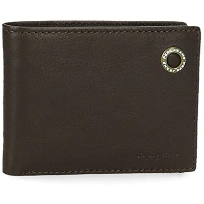 Pepe Jeans Badge Cartera horizontal con monedero Marrón 11,5x8x1 cms Piel Pepe Jeans Badge Cartera horizontal con monedero Marrón 11,5x8x1 cms Piel