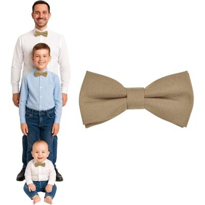 DonDon Pajarita hombre niños o bebés mate, preatada y ajustable en longitud de gabardina de algodón accesorio festivo para bodas, comuniones y celebraciones DonDon Pajarita hombre niños o bebés mate, preatada y ajustable en longitud de gabardina de algodón accesorio festivo para bodas, comuniones y celebraciones