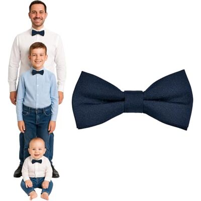 DonDon Pajarita hombre niños o bebés mate, preatada y ajustable en longitud de gabardina de algodón accesorio festivo para bodas, comuniones y celebraciones DonDon Pajarita hombre niños o bebés mate, preatada y ajustable en longitud de gabardina de algodón accesorio festivo para bodas, comuniones y celebraciones