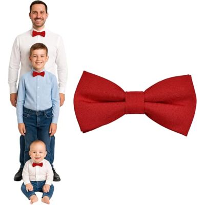 DonDon Pajarita hombre niños o bebés mate, preatada y ajustable en longitud de gabardina de algodón accesorio festivo para bodas, comuniones y celebraciones DonDon Pajarita hombre niños o bebés mate, preatada y ajustable en longitud de gabardina de algodón accesorio festivo para bodas, comuniones y celebraciones