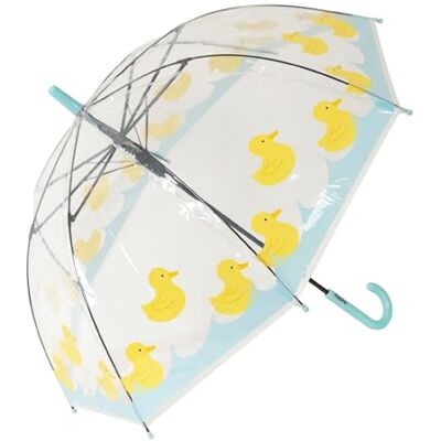 Fisura – Paraguas transparente niño “patos” amarillo y azul. Paraguas infantil cúpula con apertura automática. Regalo para niños. Diámetro de 67,5 cm. Fisura – Paraguas transparente niño “patos” amarillo y azul. Paraguas infantil cúpula con apertura automática. Regalo para niños. Diámetro de 67,5 cm.