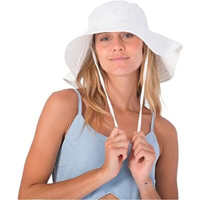 Hurley W Vila Del Sol Wide Brim Bucket, Baseball Cap Mujer, Blanco (White), Talla Única Hurley W Vila Del Sol Wide Brim Bucket, Baseball Cap Mujer, Blanco (White), Talla Única