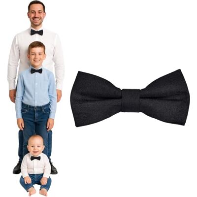DonDon Pajarita hombre niños o bebés mate, preatada y ajustable en longitud de gabardina de algodón accesorio festivo para bodas, comuniones y celebraciones DonDon Pajarita hombre niños o bebés mate, preatada y ajustable en longitud de gabardina de algodón accesorio festivo para bodas, comuniones y celebraciones