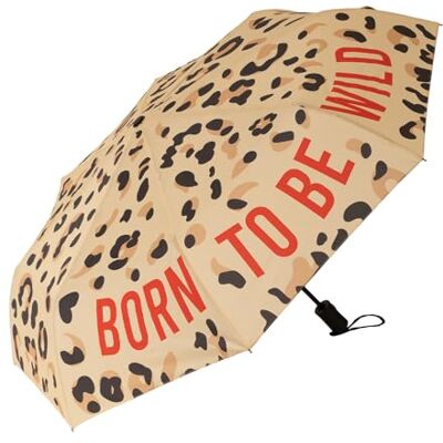 Fisura – Paraguas plegable original “born to be wild” leopardo. Paraguas mujer pequeño automático. Tamaño de viaje. Resistente al viento. 96 cm de diámetro abierto. Fisura – Paraguas plegable original “born to be wild” leopardo. Paraguas mujer pequeño automático. Tamaño de viaje. Resistente al viento. 96 cm de diámetro abierto.