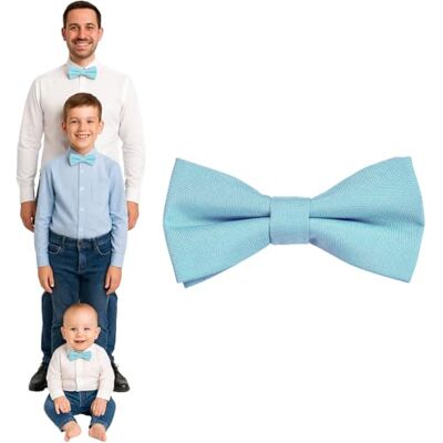 DonDon Pajarita hombre niños o bebés mate, preatada y ajustable en longitud de gabardina de algodón accesorio festivo para bodas, comuniones y celebraciones DonDon Pajarita hombre niños o bebés mate, preatada y ajustable en longitud de gabardina de algodón accesorio festivo para bodas, comuniones y celebraciones