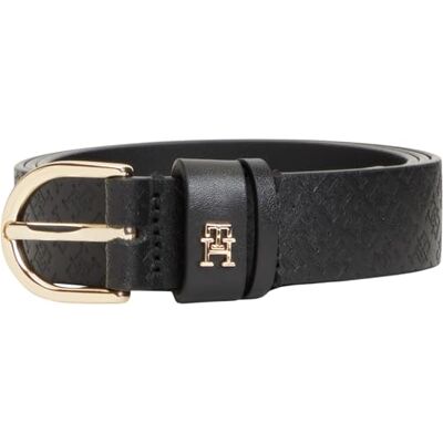 Tommy Hilfiger ESS Effortless 2.5 Go Mono Aw0aw18856 Cinturón Ajustable, Black (Black), 90 cm para Mujer Tommy Hilfiger ESS Effortless 2.5 Go Mono Aw0aw18856 Cinturón Ajustable, Black (Black), 90 cm para Mujer