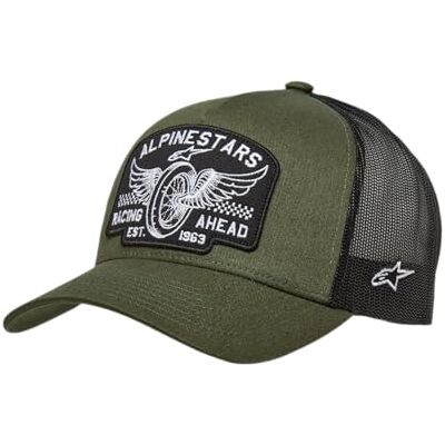 Alpinestars Heritage Patch Trucker Hat Gorra de Béisbol Hombre Verde Militar/Negro Talla única Alpinestars Heritage Patch Trucker Hat Gorra de Béisbol Hombre Verde Militar/Negro Talla única
