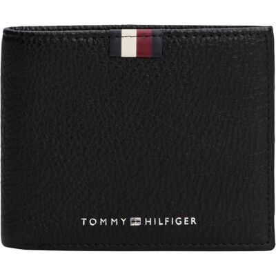 Tommy Hilfiger TH Prem Lea Mini CC Cartera para Hombre, Color Negro, OS Tommy Hilfiger TH Prem Lea Mini CC Cartera para Hombre, Color Negro, OS