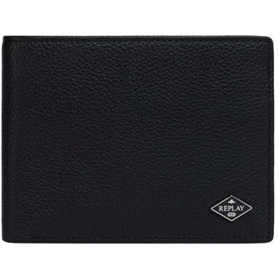 Replay Fm5352, Accesorio de Viaje-Billetera Hombres, 0098 Black, Talla única Replay Fm5352, Accesorio de Viaje-Billetera Hombres, 0098 Black, Talla única