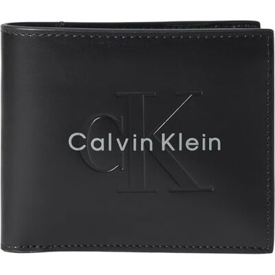 Calvin Billetera para Hombre con Moneda, LV04D1156G, Color Negro, Talla única Calvin Billetera para Hombre con Moneda, LV04D1156G, Color Negro, Talla única